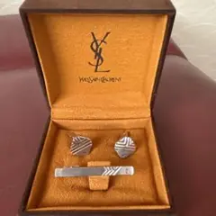 ✴️美品 希少✴️ イヴサンローラン シェル カフリンクス ネクタイピン セット YSL イブサンローラン シェル シェル カフス ネクタイピン SET