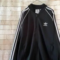 adidas アディダス ジャージ ATP 刺繍ロゴ トレフォイル ブラック M