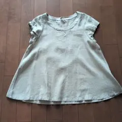 Evonyivory リネン ベージュ フレンチスリーブ シャツのサムネイル