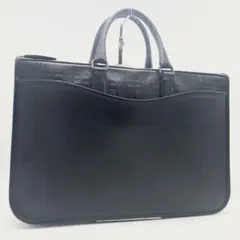 バーバリー ビジネスバッグ ブリーフケース ノバチェック エンボス レザー 黒のサムネイル