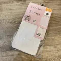 新品 しまむら LAPOCIA×kanna 白レース 柄タイツ 白 JM-L