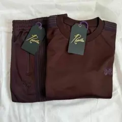 セットアップ　ブラウン　パープル　ニードルス　ニードルズ　needles 新品