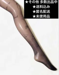 タイツストッキング【タトゥータイツ】ブラック　※管理No.L95