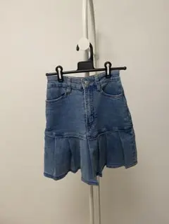 デニムハート型ポケットプリーツスカート