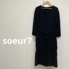 soeur7 七分袖 シャツ ブラウス カーディガン 2way ポケット 日本製