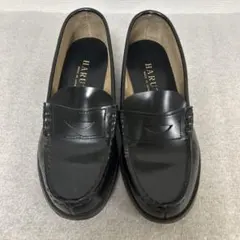 【美品】HARUTA 本革 コインローファー 22EEE 黒 日本製 3048