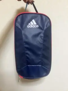 adidas シューズバッグ ネイビー ストライプ