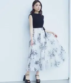 2025 SNIDEL ニット　ドッキングワンピース