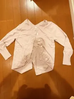 TRAFFIC BASIC STYLE ピンク Vネック 長袖カーディガン