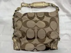 COACHコーチ シグネチャー ゴールド ショルダーバッグ