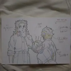 鬼滅の刃 キメツ学園 バレンタイン ポストカード 煉獄&炭治郎&善逸