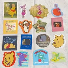 新品【ディズニー/くまのプー】一番くじ　100th フレークシール16枚セット