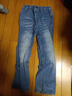 130cm デニムブルー ストレートパンツ