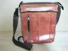 ☆中古ショルダーバッグ メンズ 革 Kiefer neu Ciao 薄マチ 本革