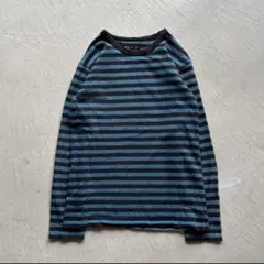 90s agnes b. border l/s 太ボーダー ロンt 黒 青 - メルカリ