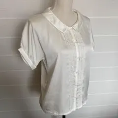 【美品】anySiS シアー半袖ブラウス　ドルマンスリーブ