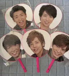 嵐　ジャンボうちわ　ポップコーン　５人＋全体デザイン