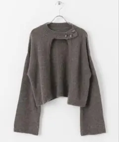 さらさ×SENSE OF PLACE　チョーカーニットカーディガン