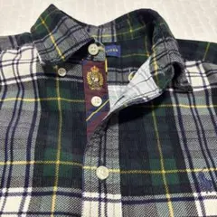 150cm M新品同様 ラルフローレン チェック柄長袖シャツ