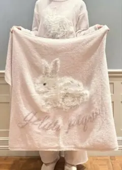 ジェラートピケ ラビットモコブランケット ピンク