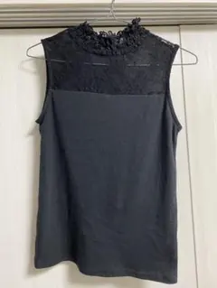 黒 レースタンクトップ