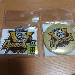 阪神タイガース2025　優勝記念　ダイガットアクリルキーホルダー　缶バッチ