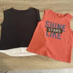 サイズ100 タンクトップ2枚セット　ノースリーブ 子供服 キッズ