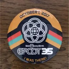 ウォルトディズニーワールド ディズニー エプコット35周年限定 缶バッジ