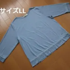 【クロコダイル】大きいサイズ(LL)の七分袖カットソー■ワニロゴ刺繍付き