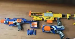 ナーフ・XSHOT 8点セット 電動動作未確認 箱無し 弾無し パーツ欠品