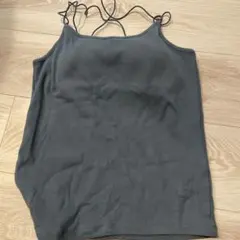 グレー リブ編み キャミソール Mサイズ