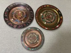 メキシコ アステカカレンダー プレート 3枚セット
