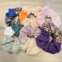 M6★ハンドメイドシュシュ　6個　花柄　カラフル　パッチワーク