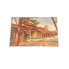 山本明比古、【ガンジス風景（音舟のいく岸辺）】、希少な額装用画集画