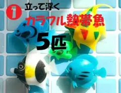 ★５個★立って浮く熱帯魚①★尾ひれが動く　縁日ごっこ　お風呂　プール　郵送