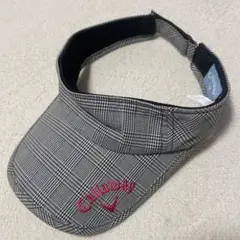 Callaway チェック柄バイザー フリーサイズ