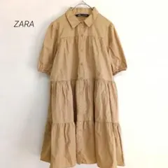 ZARA ザラ zara ワンピース チュニック ティアード シャツ ブラウス