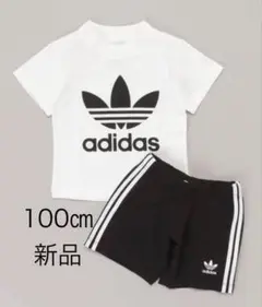 【新品】100㎝　adidas セットアップ　半袖