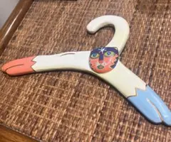 木製 アジアン・エスニック風 猫ハンガー ハンドペイント ネコ ネコモチーフ