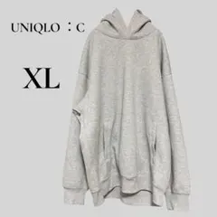 UNIQLO :C スウェットオーバーサイズプルパーカーグレーXL