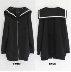 FUNKY FRUIT セーラーパーカー 黒のサムネイル