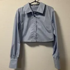 DAZY ボタンフロントクロップドシャツ