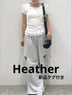 【Heather】ヘザー【新品タグ付】タイ付レーストップスFのサムネイル