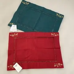 近沢レース店 クリスマス刺繍ランチョンマットセット