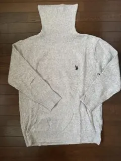 U.S. POLO ASSN. グレー タートルネック M
