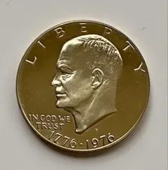 鏡面銀貨/S刻印】アメリカ 独立200周年記念 1ドル鏡面プルーフ銀貨