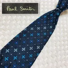 ポールスミス　ネクタイ　シルク100% 花柄刺繍総柄　イタリア製