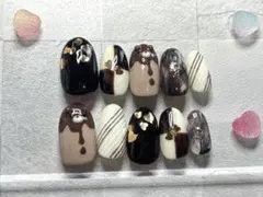 チョコレート風ネイル