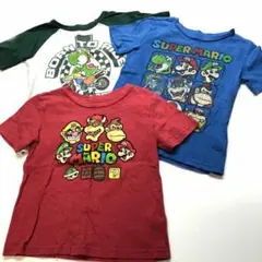 スーパーマリオ　ルイージ　ドンキーコング　ヨッシー　ワリオ　キッズTシャツ　4歳のサムネイル