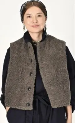 45R WOOL ボア✕ナイロンベスト